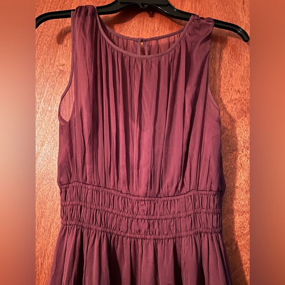 NWT Abercrombie & Fitch Chiffon Easy High-Neck Midi Dress with ruffled hem - Picture 7 of 16